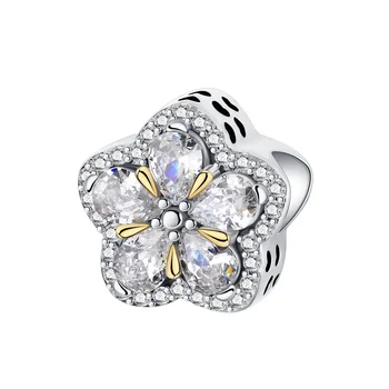 925 Sterling Silver Lill Teemant Helmed Võlu Sobivus Originaal Pandora Charms Käevõru Naistele DIY Ehted Kingitus