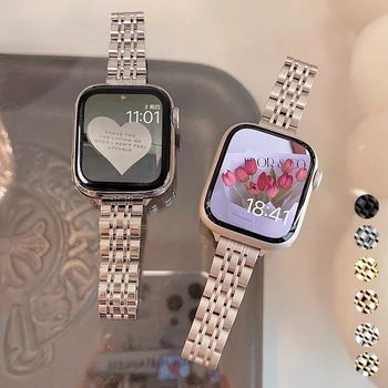 Lady Slim Bänd Apple Watch Seeria 8 7 Ultra 49mm 41 45mm 38 42mm Roostevaba Käevõru IWatch Seeria 6 5 4 3 SE 44mm 40mm