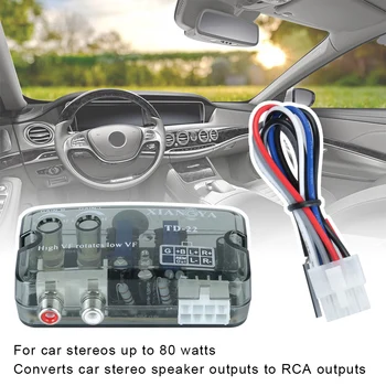 Auto Car Audio Converter 12V Reguleeritav Sagedus Line Speaker Level Converter-Adapter Universaalne RCA Line RCA Stereo Kõrge, Et Madal