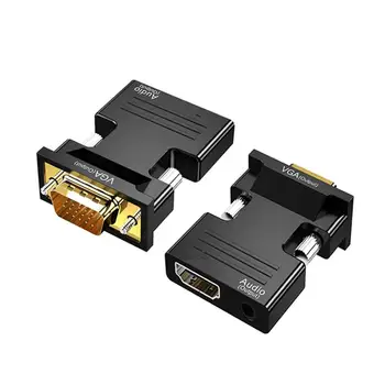 VGA HDMI-Ühilduvate Converter 1080p HD Adapter ühildub PS4 / PC / Laptop / Tv Monitor / Projektor