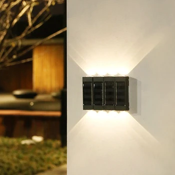 4TK Solar Lamp Väljas LED Tuled Aia Kaunistamiseks Rõdu Õue Street Seina Lamp Decor Aiandus Kerge