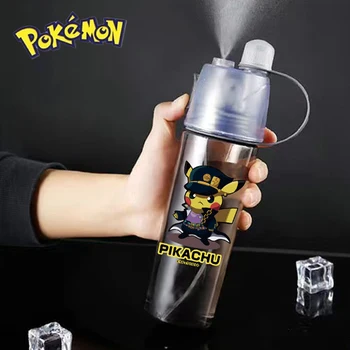 600ML Pokemon Pikachu Spray Pudel Poiste Suur Kaasaskantav Reisi Pudelid Sport Plastist Vee Pudel Läbipaistev Cup Lastele Vee Cup