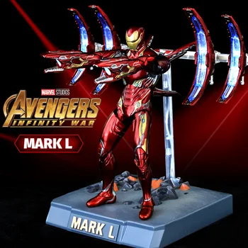 ZD Originaal MK50 Iron Man Platvorm Magnetic Attraction LED Float relv War Machine Koguda Mänguasjad Marvel legends Tegevus Joonis