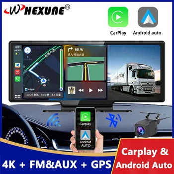 10.26-Tolline 4K Auto Kaamera Kriips Cam Carplay Android Auto 2160P RearView Mirror videosalvestus WIFI FM-Aux-Armatuurlaud, Telefon APP DVR