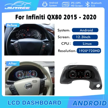 12.3 TOLLINE LCD-Nissan Patrol Y62 INFINITI QX80 2015. - 2020. aasta Auto Vahend Armatuurlaua Ekraanil Mängija Crystal Paneel, LINUXI Süsteem