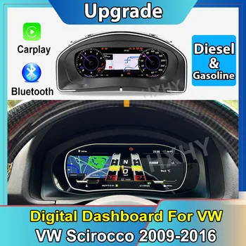Auto LCD Digitaalne Klastri Virtuaalne Kabiini SpeedMeter Kriips Carplay Jaoks VW Scirocco 2010-2016 Vahend Ekraani Paneel Ühik