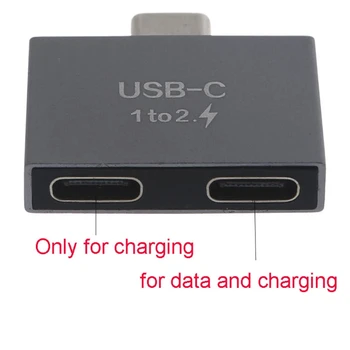 Kaasaskantav USB-C-Mees-Dual-USB-C Naissoost Splitter Usb-C-C Tüüpi Naine Sadam