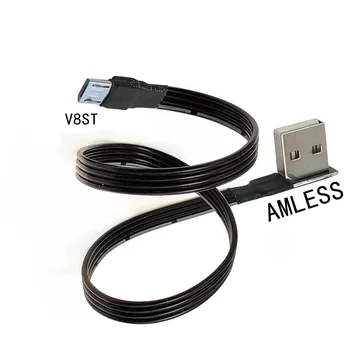 5CM-3M Super Paindlik Korter Otse /Üles /Alla /Vasakule /Paremale Nurk 90 Kraadi USB-Micro-USB-Meeste UltraShort USB-Kaabel