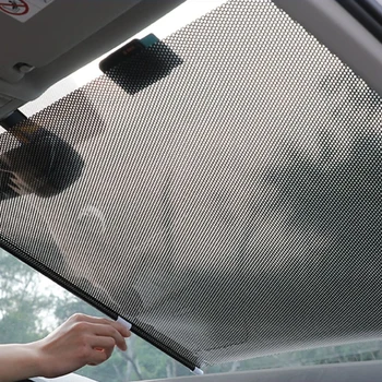 Automaatne Roll-up Auto Päikesevarju Soojustus Suvel Sõiduki rulookardin päikesekaitse PVC Ülestõstetav Päikesevalguse Venitada Kate