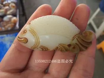 Antiik mitmesugused kogumine vana valge jade vana jade tükid on rohkem kui wishful kuldkala jade brändi Yu Pei Vask