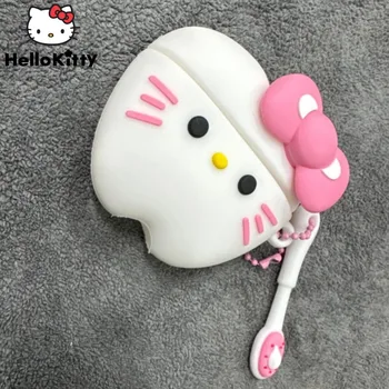 Sanrio Hello Kitty Loominguline Armas Hammaste Traadita Bluetooth-Puhul AirPods Pro 1 2 3 Pehme Kaas Kawaii Harajuku Yk2 Airpods Juhul