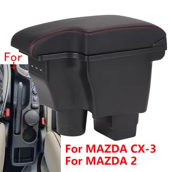 Näiteks MAZDA CX-3 Taga Moderniseerimine Mazda 2 Skyactiv Versioon cx3 Auto Taga Ladustamise Kasti Auto Tarvikud Salongi Detailid USB