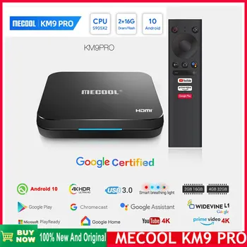 [Tõelisest]Mecool KM9 PRO Classic Android TV Box 2GB 16GB 4K HDR Android 10 Amlogic S905X2 Media Player, Google ' i Sertifitseeritud TV Box