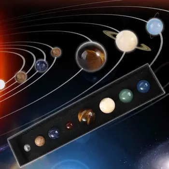 8PCS Loomulik Kaheksa Planeeti päikesesüsteemi Crystal Kivi Universum, Galaktika Palli proovide Kogumine Lapsed Teadus Home Decor