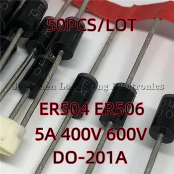 50TK/PALJU ER504 ER506 5A 400V 600V TEHA-201A DIP kiire taastumine diood Uus Laos Algne Kvaliteet 100%