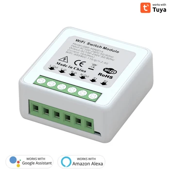 Tuya Smart Home WiFi Smart Switch with Power Jälgida 16A Mini Kaitselüliti hääljuhtimine jaoks Homekit Siri Alexa Alice