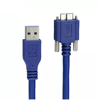 5Gbps Mikro-B USB 3,0 Micro B Kabel Draht Mit Panel Mount Schraube Lukk Stecker Juhe Verhindern Kommen maha 0,6 m 1m 1,8 m 3m