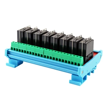8 Kanalit 1NO 1NC Relee Moodul 24VDC Elektromagnetilised Releed Anti häireid Kontaktori Silinder