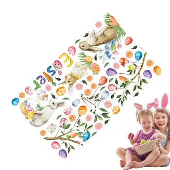 Lihavõtted Seina Kleebis Cartoon Väike Jänes Loomade DIY Seina Kleebised lihavõttemunad Jänku Kleebised Easter Bunny Rabbit Akna Clings