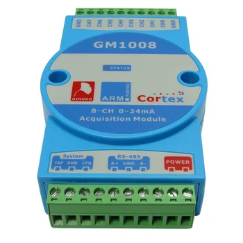 GM1008 8 kanali RS-485 liides 0-24mA praegune omandamise moodul isoleerivad arved