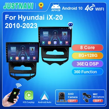 JUSTNAVI Auto Raadio Hyundai ix20 ix-20 2010-2023 Mms Autoradio Stereo Carplay Manual Auto AC DSP Video, Audio Player