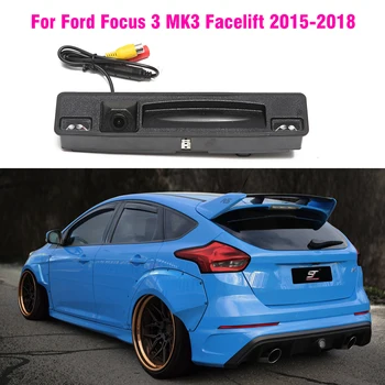 Auto Tagaluuk Pagasiruumi Tagaluugi Käepide Kaamera Taga Vaadata HD LED Light Ford Focus mk3 2015 2016 2017 2018 fiesta mk7