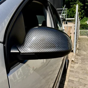 Carbon Fiber Auto Külje Peegli Katted, VW Golf 5 R32 GTI Standard 2006-2009 Rearview Mirror Kuuluvad Mütsid Koorega Juhul Asendamine