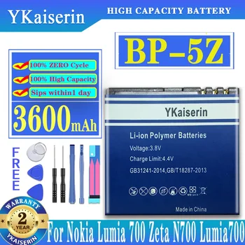 YKaiserin BP-5Z 3600mAh Asendamine Aku Nokia Lumia 700 Zeta N700 Lumia700 BP-5Z Batterij + Track Kood