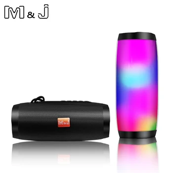 M&J Väljas Portable LED, Bluetooth Juhtmevaba Muusika Kõlariga AUX TF-kaardi/USB mälupulk FM-raadio Tugev Bass Stereo koos Mic
