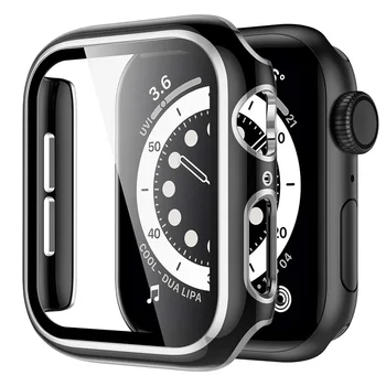 Ekraani Kaitsekile Apple Watch Juhul 40mm 41mm 45mm 40mm 42mm 38mm Kaks Värvi Kaitseraua Kate Protector IWatch Seeria 7 SE 6 5 4 3