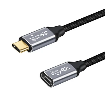 10Gbps Gen2 Tüüp-C USB 3.1 Mees USB-C Naissoost Pikendamise Andmed 100W laadimiskaabel Extender Juhe Pöörduv Disain 0,2 m 1m