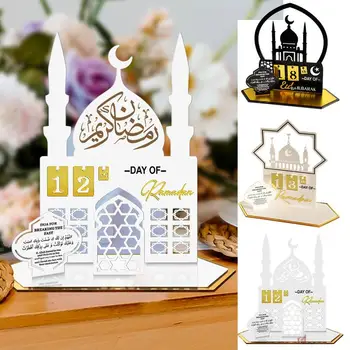 Akrüül Ramadan advendikalender Eid DIY Taimer Kalender Kapp Kuu Star Tuled Moslemi Festival Pool Targa Kodu Kaunistamiseks