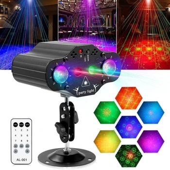 Pidu DJ Lava Valgus Laser Projektor LED-Heli Kontroll Punane Roheline Sinine Disco Strobe Lamp Jõulud Karaoke Pulm Kodu Decoratio