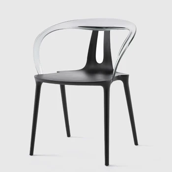 Käe Plastikust Tugitool Minimalistlik Suur Läbipaistev Ergonoomiline Tool Design Edevus Funky Cadeiras De Jantar Rõdu Mööbel