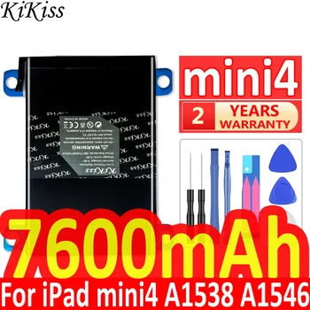 KIKISS Tablett Aku Apple iPad Mini 4 Mini4 A1538 A1546 A1550 7600mAh Suure Mahutavusega Bateria Tasuta Tööriistad