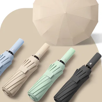 24-luu automaatne vinüül kokkukäiv vihmavarju päikesekaitse-ja UV-kaitsega päevavarjude automaatne