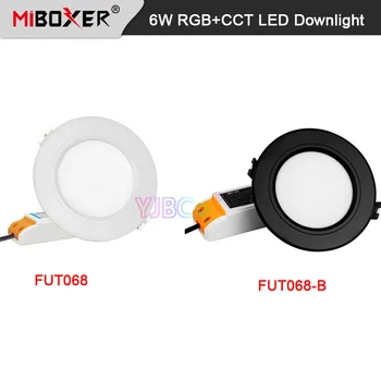 Miboxer 6W RGB+CCT LED Allvalgusti Valge/Must Juhitava 16 Miljoneid värve, Lakke AC110V 220V 2.4 G RF Remote/APP/hääljuhtimine
